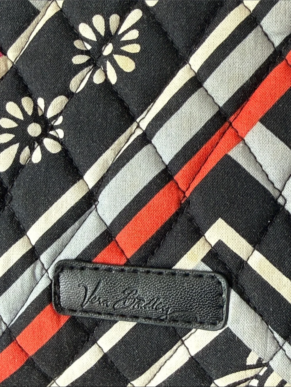 Vera Bradley Minsk Plaid Black Floral Quilted Cosmetic Pouch Retired